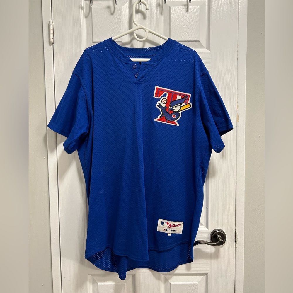 Toronto blue jays majestic authentic collection brooks jersey size 48 XL
